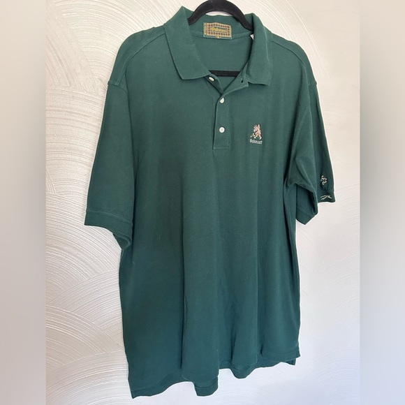 Vintage Slazenger OAKMONT Country Club Squirrel Logo 100% Cotton Polo XL - Picture 1 of 9